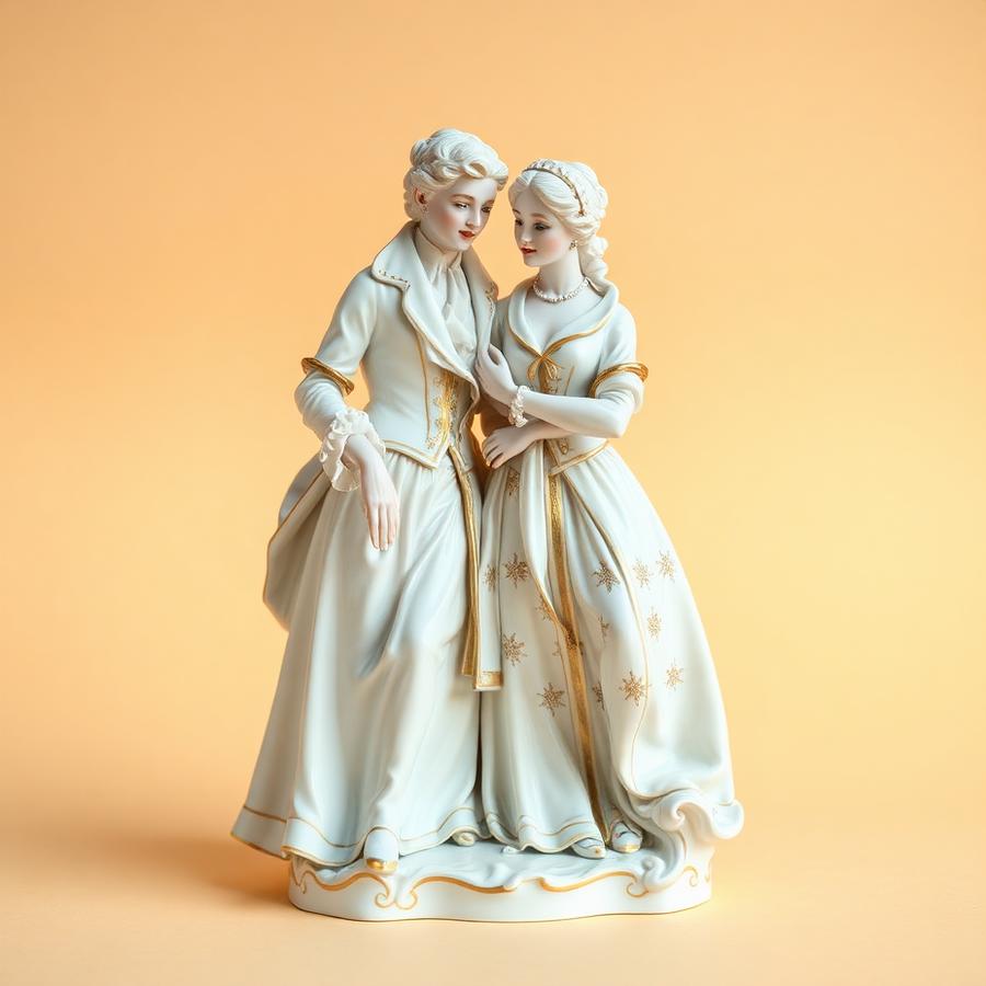 Meisseni porcelán szoborcsoport